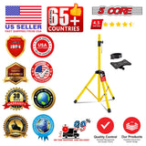 5 Core Speaker Stand Pair Adjustable 31 to 54" PA DJ Tripod Stands Heavy Duty w 35mm Insert 132 Lbs