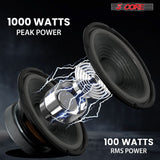 5 Core Car Subwoofer 8" 1000W Pro Audio Deep Bass Component Sub Woofer 4Ohm Replacement Loud Speaker