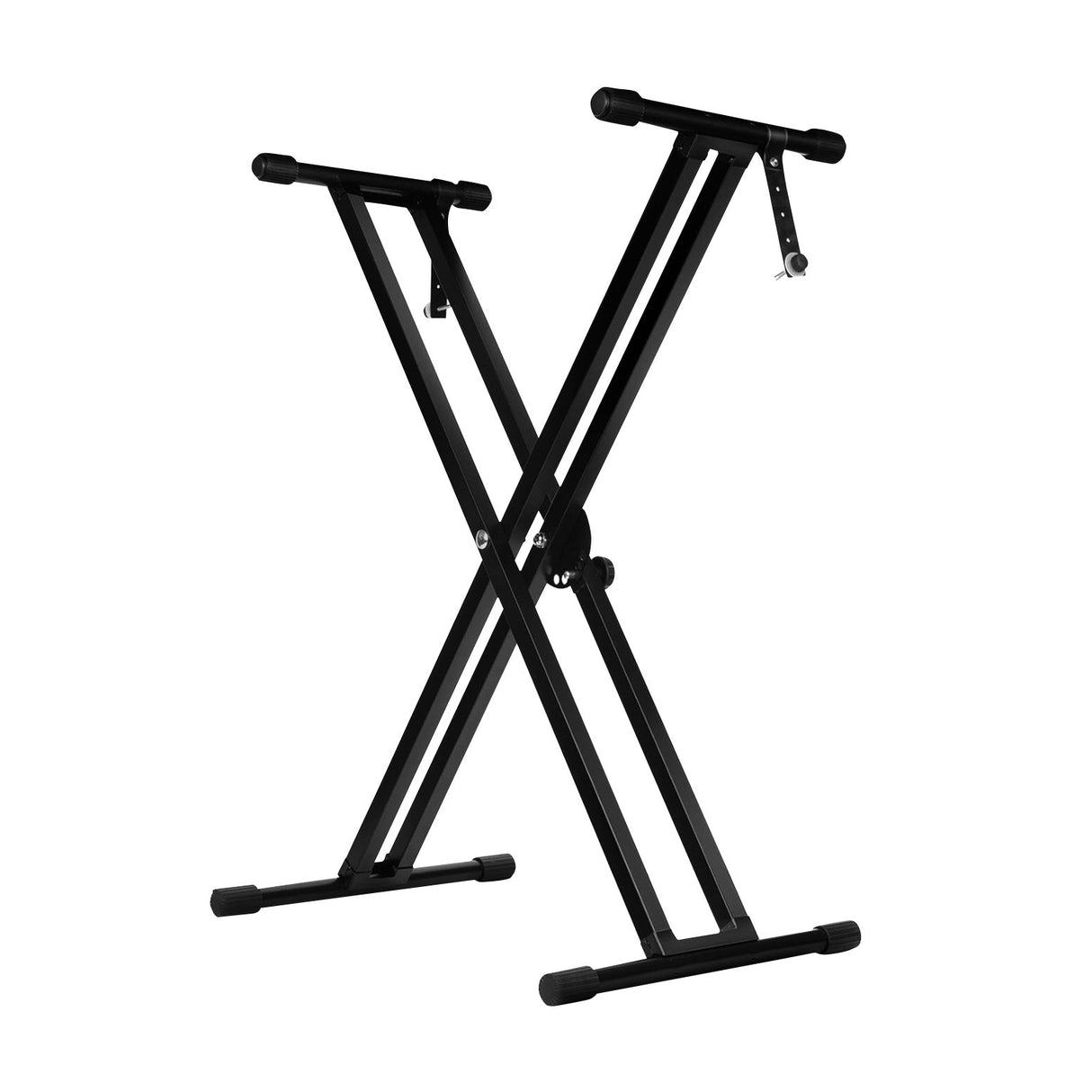 5Core Keyboard Stand Double X Style Adjustable Lift Piano Riser For 49 To 88 Keys BLACK