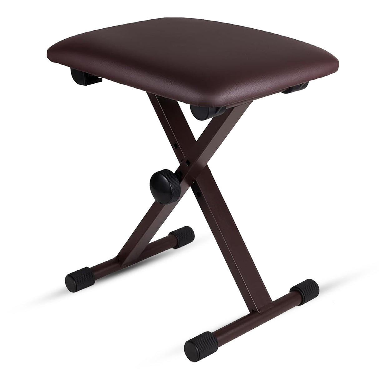 5 Core Keyboard Bench 2" Padded Cushioned Piano Stool Height Adjustable Guitar Seat Folding Portable
