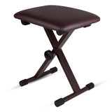 5 Core Keyboard Bench 2" Padded Cushioned Piano Stool Height Adjustable Guitar Seat Folding Portable