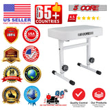 5 Core Keyboard Bench 3" Padded Cushioned Piano Stool Height Adjustable Guitar Seat Folding Portable