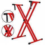 5 Core Keyboard Stand Dual X Shape Adjustable Foldable Portable Key Board DJ Controller Stands
