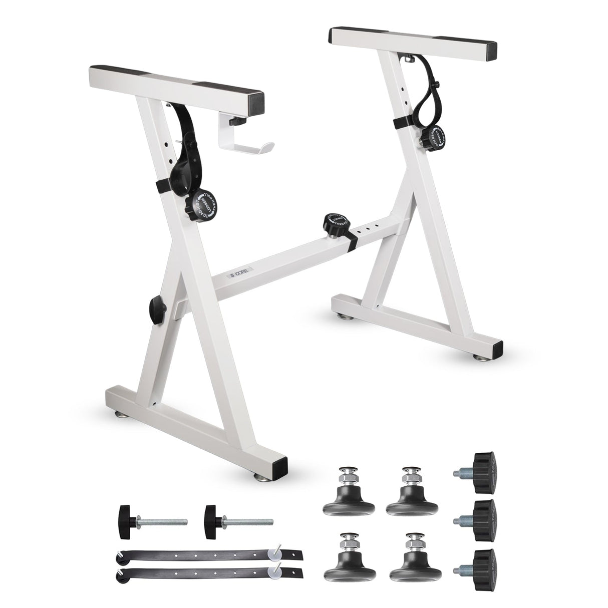 5Core Keyboard Stand Adjustable Height 34.5" Width 32.5” Z Style Electric Piano Riser 250Lb Capacity