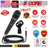 5Core XLR Microphone Dynamic Mic Karaoke Singing Studio Mics Handheld Microfono