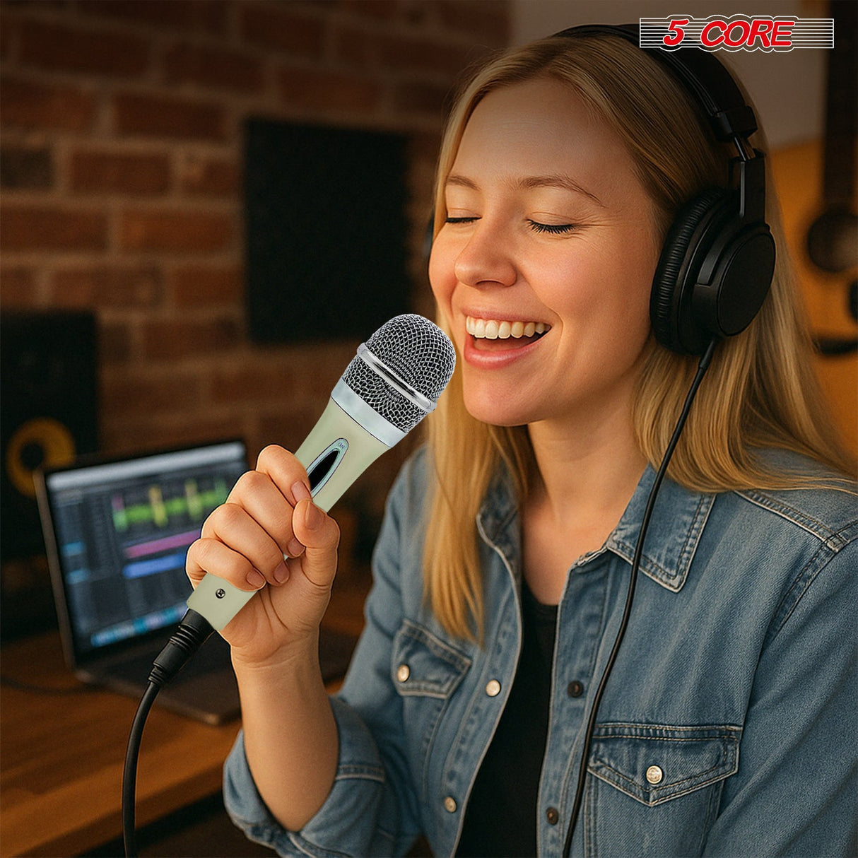 5Core XLR Microphone Dynamic Mic Karaoke Singing Studio Mics Handheld Microfono