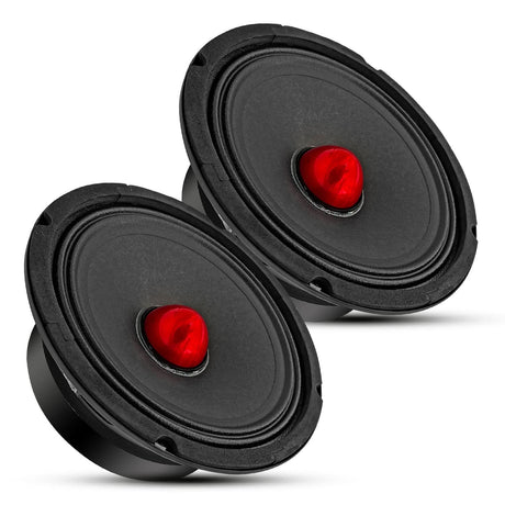 5 Core 6.5" Subwoofer Speaker Pair 360W Mid Range Car Audio Sub Woofer 4Ohm Bass Replacement Driver