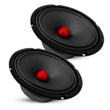 5 Core 8" Subwoofer Speaker Pair 500W Mid Range Car Audio Sub Woofer 4Ohm Bass Replacement Driver