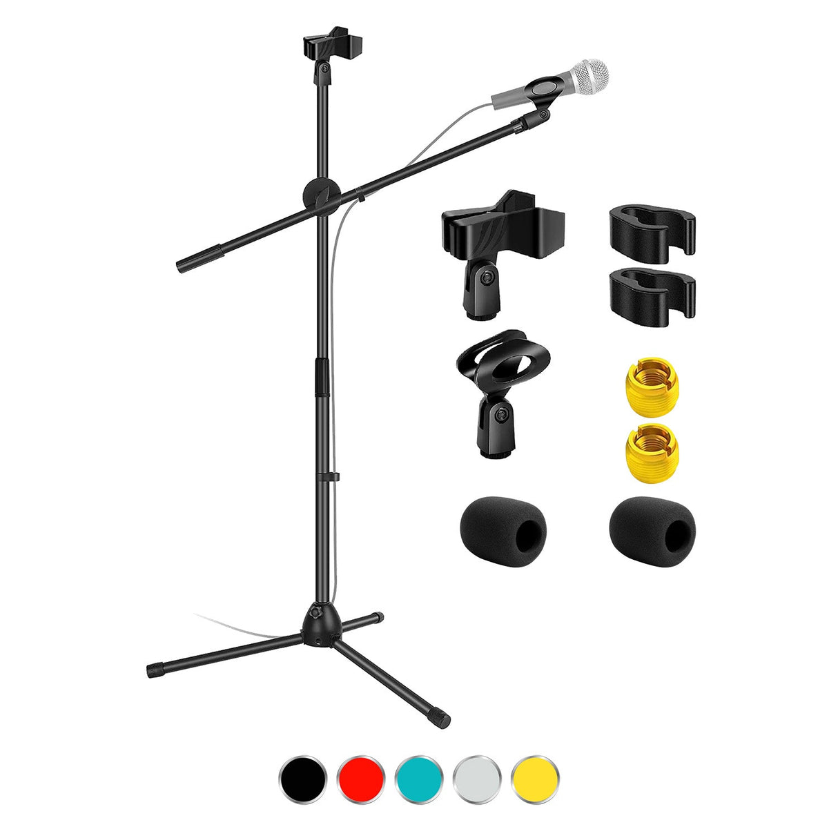 5Core Tripod Mic Stand Adjustable Heavy Duty Floor Holder Microphone Boom Arm 1 PC