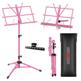 5 Core Music Stand Adjustable Desktop Book Stands Portable Sheet Holder All Metal Foldable Bookstand
