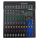 5 Core Audio Mixer 12 Channel DJ Soundboard USB Interface Bluetooth Mixing Console w 99 DSP Effect