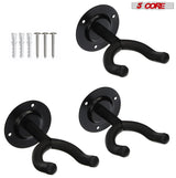 5 Core Guitar Wall Mount 3Pc Wall Mount for Classical Electric Acoustic Bass Guitars for Home Studio