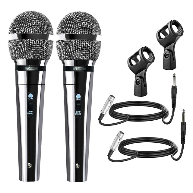Dynamic stage microphone designed for musicians and public speakers