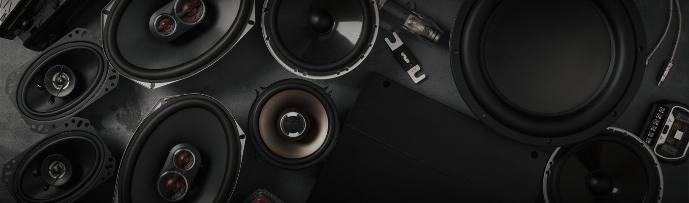 Close-up of car speakers 