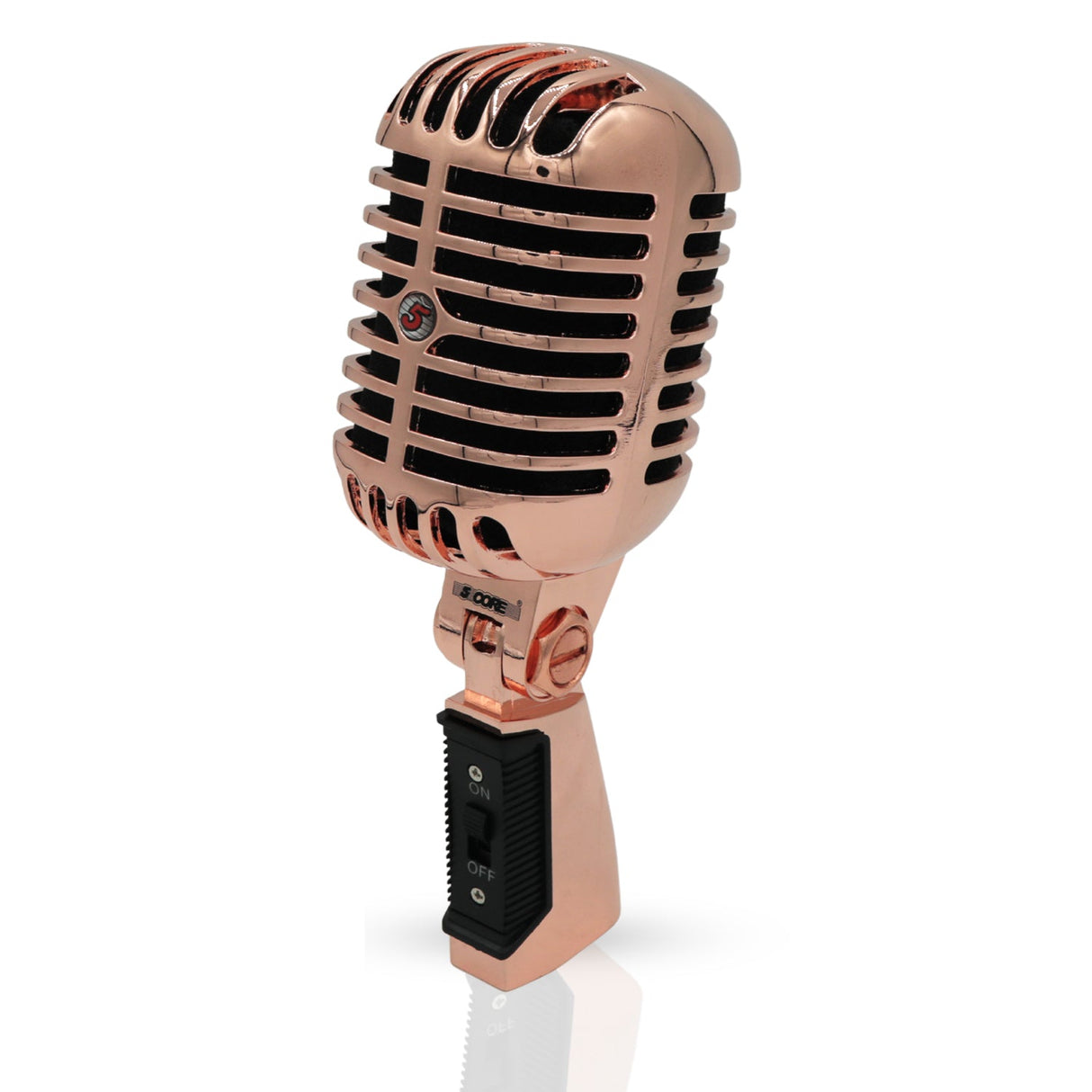 Rose gold vintage-style microphone
