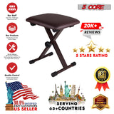 5 Core Keyboard Bench X Style Piano Stool Padded Adjustable Keyboards Chair