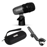 5Core Snare Mic XLR Cardioid Tom Drum Kick Instrument Microphone BLACK