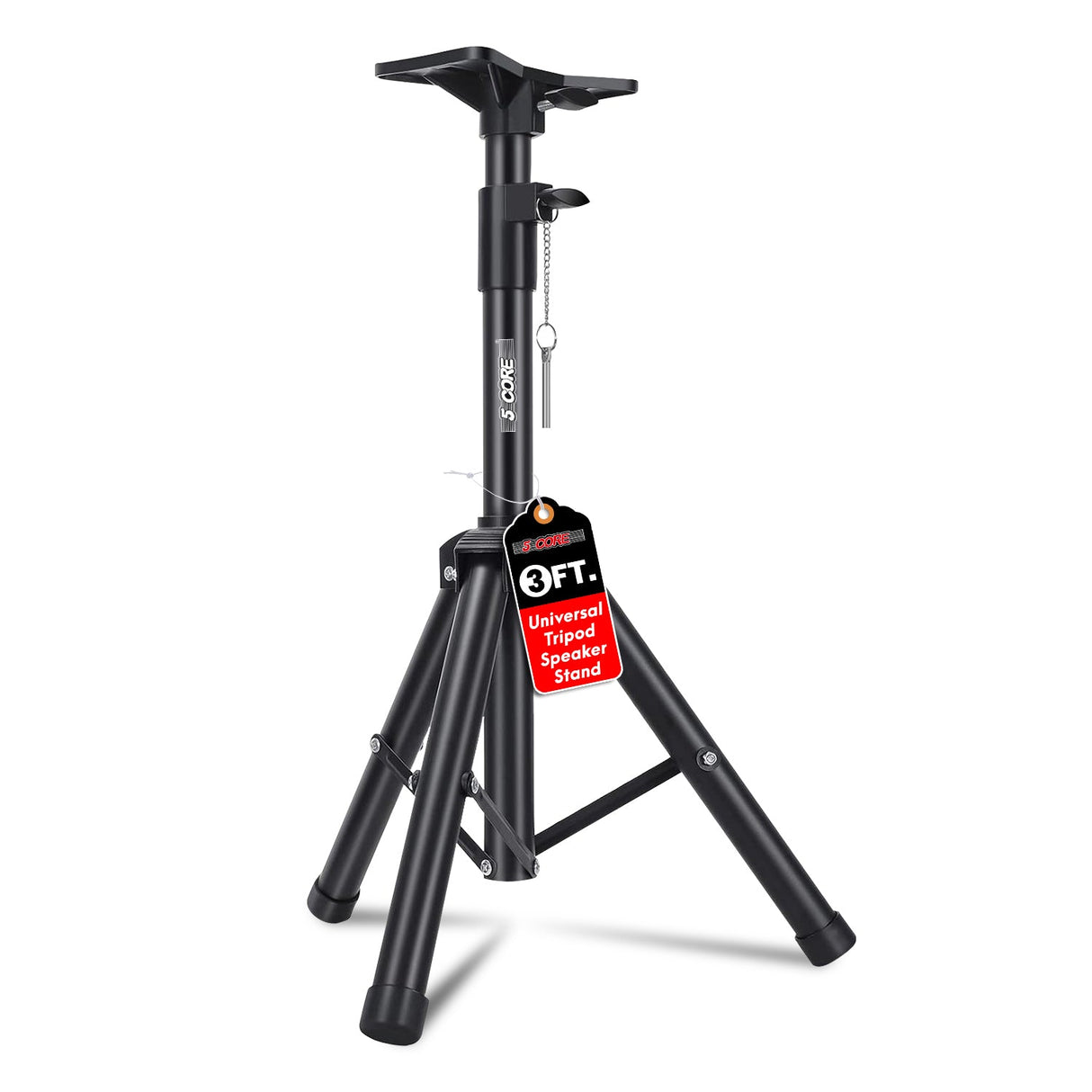 Adjustable 5Core tripod speaker stand with 24 to 36-inch height range