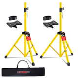 5 Core Speaker Stand 2Pc Adjustable 31 to 36" PA DJ Tripod Stands Heavy Duty w 35mm Pole 132Lb w Bag