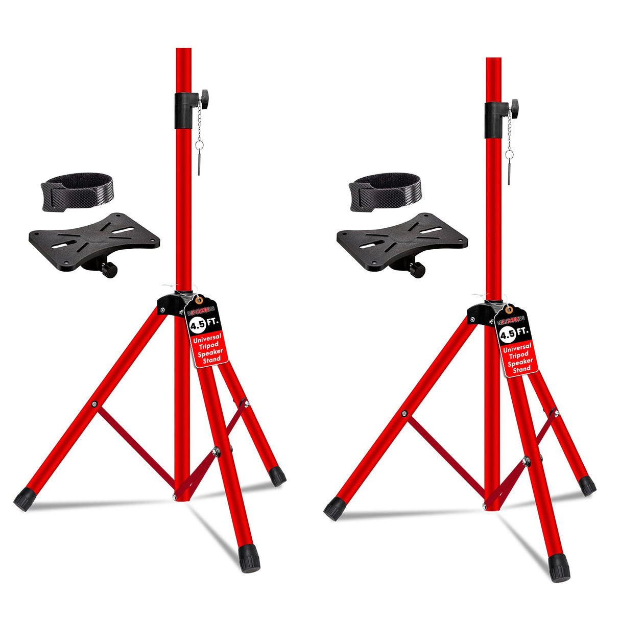 5 Core Speaker Stands Pair Adjustable 54 Inch Tripod 132 lbs Capacity 35mm Mount for DJ PA Use