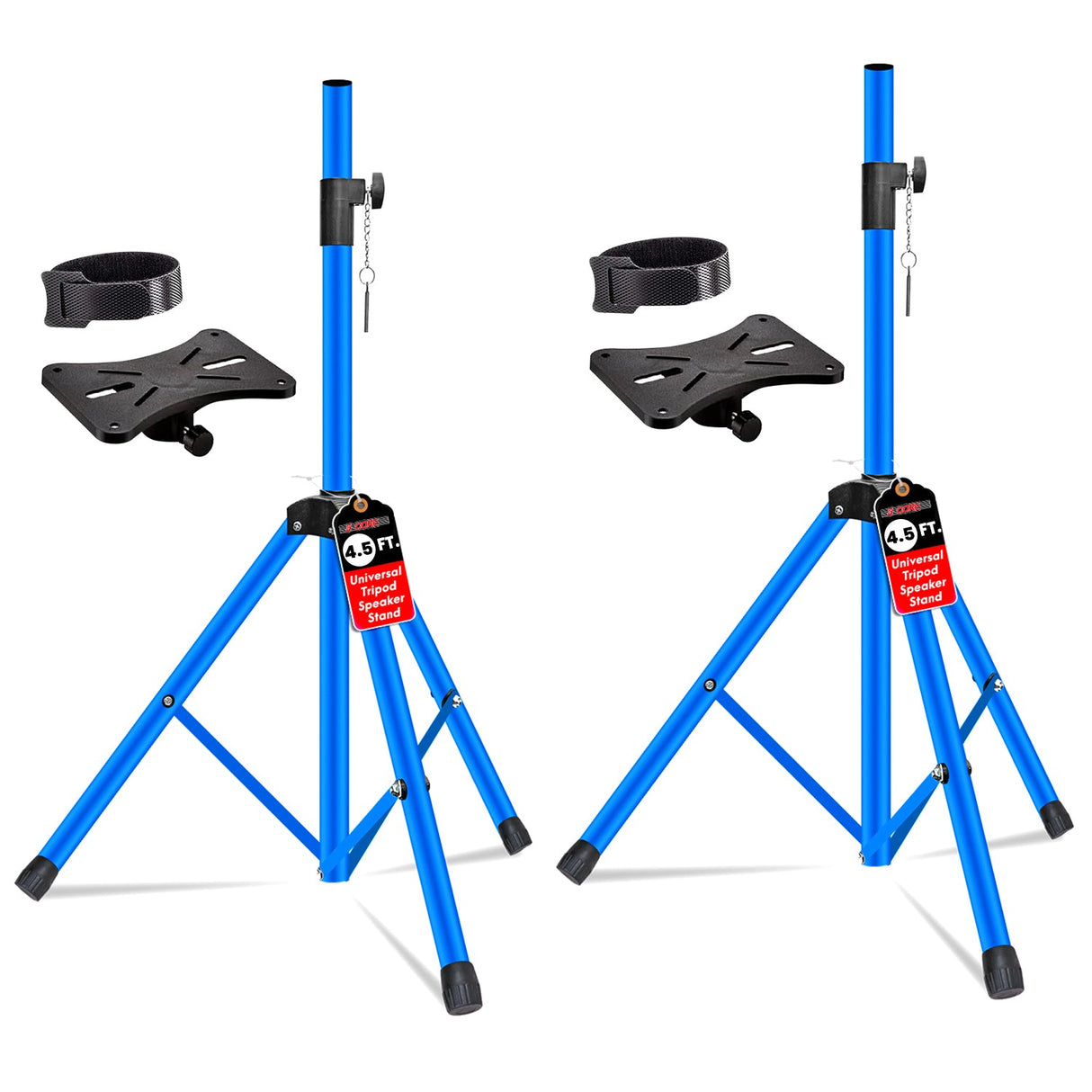 5 Core Speaker Stand Pair Height Adjustable 54" Heavy Duty PA DJ Tripod Studio Monitor Stands