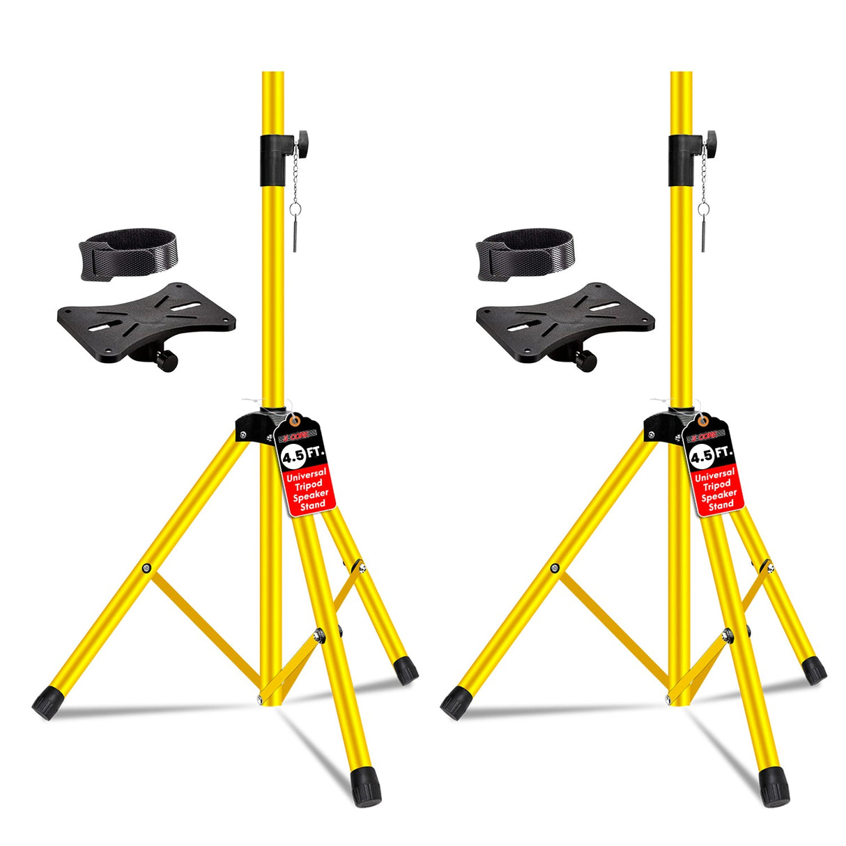 5 Core Speaker Stands Pair Adjustable 54 Inch Tripod 132 lbs Capacity 35mm Mount for DJ PA Use