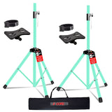 5 Core Speaker Stand Pair Adjustable 31 to 54" PA DJ Tripod Stands Heavy Duty w 35mm Insert 132 Lbs