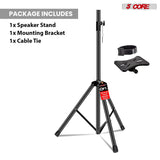 5 Core Speaker Stand Height Adjustable PA DJ Tripod Studio Monitor Stands w 35mm Compatible Insert