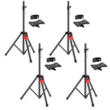5 Core Speaker Stand 4Pcs Height Adjustable PA DJ Tripod Studio Monitor Stands w 35mm Compatible