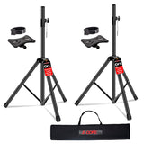 5 Core Speaker Stand 4Ft Adjustable Heavy Duty PA DJ Tripod Studio Monitor Stands w 35mm Insert