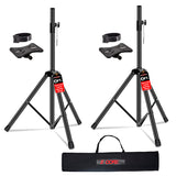 5 Core Speaker Stand 4Ft Adjustable Heavy Duty PA DJ Tripod Studio Monitor Stands w 35mm Insert