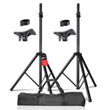 5 Core Speaker Stand Tripod Pair Adjustable PA DJ Universal Pole Mount