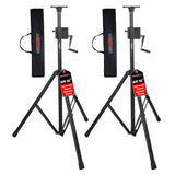 5 Core Speaker Stand Pair Crank Height Adjustable 82" Heavy Duty PA DJ Tripod Studio Monitor Stands