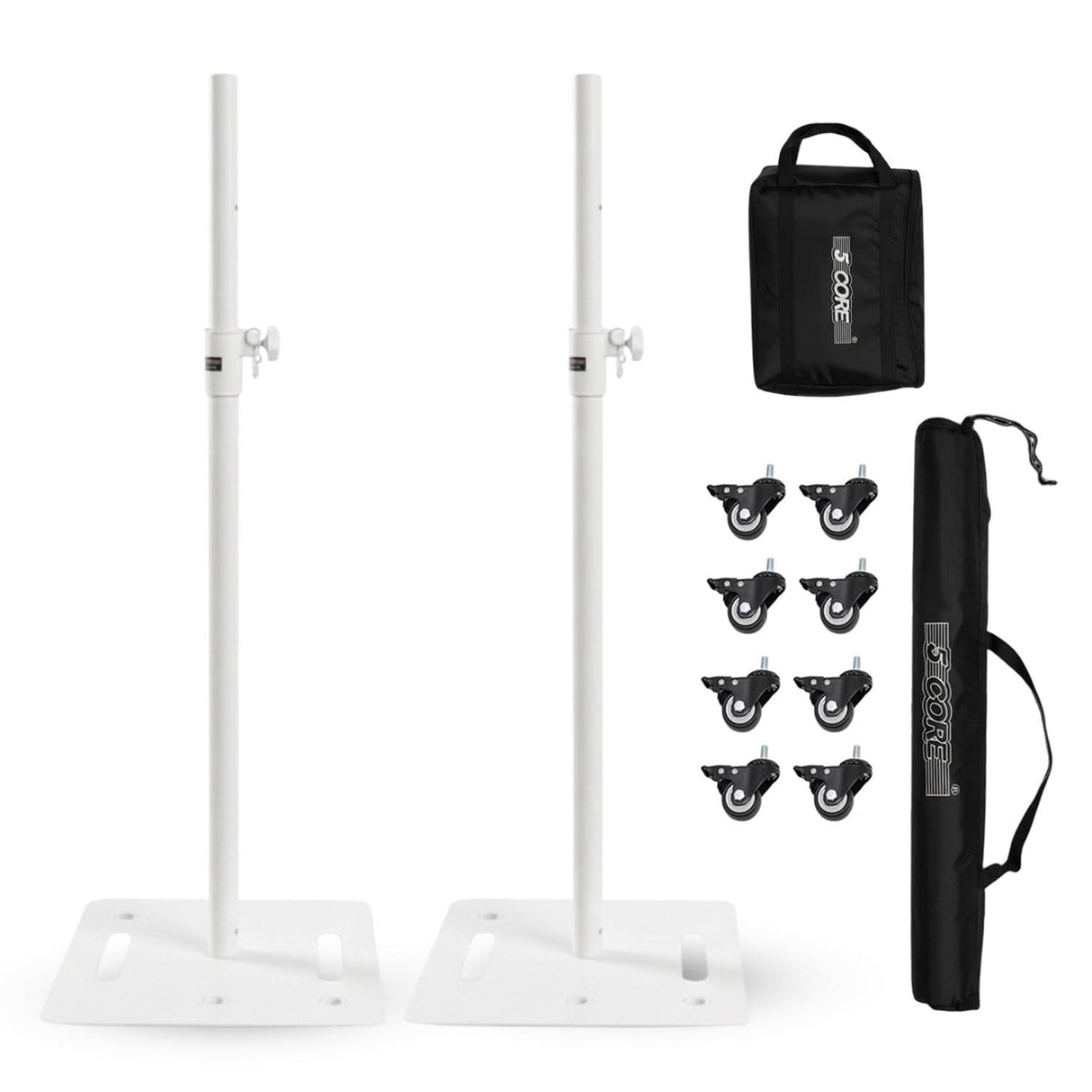 5Core Speaker Stand 2Pc Heavy Duty Adjustable Height 61" DJ PA Stands 35mm Mount 100Lb Capacity