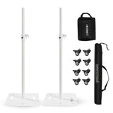 5Core Speaker Stand 2Pc Heavy Duty Adjustable Height 61" DJ PA Stands 35mm Mount 100Lb Capacity