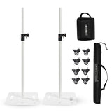 5Core Speaker Stand 2Pc Heavy Duty Adjustable Height 61" DJ PA Stands 35mm Mount 100Lb Capacity
