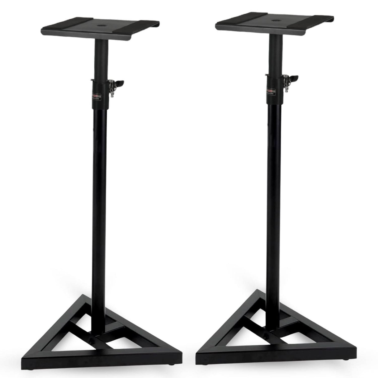 5 Core Speaker Stand 2Pc Heavy Duty Adjustable Telescoping Height 59.5" Triangle Base 100Lb Capacity