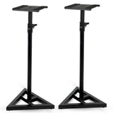 5 Core Speaker Stand 2Pc Heavy Duty Adjustable Telescoping Height 59.5" Triangle Base 100Lb Capacity