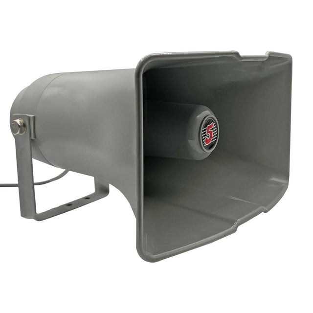 5 Core PA horn speaker delivers 35W RMS power for loud and clear outdoor announcements