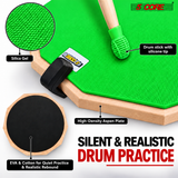 5 Core Drum Practice Pad Set 12" Snare Drumming Stand 2 Sided Drummer Kit