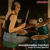 5 Core Drum Throne 3" Thick Padded Comfortable Guitar Stool Drummer Chair Adjustable Musician Seat