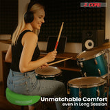 5 Core Drum Throne 3" Thick Padded Comfortable Guitar Stool Drummer Chair Adjustable Musician Seat