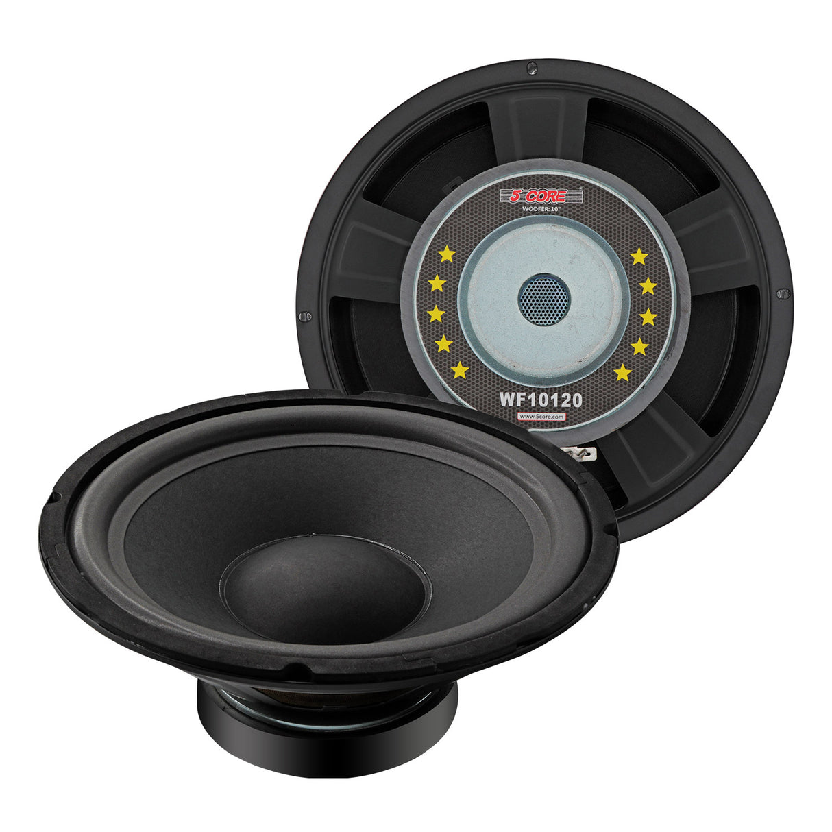 5 Core 10 Inch Subwoofer 600 Watt Car Audio Sub Woofer 4 Ohm w Deep Bass Replacement Loud Speaker