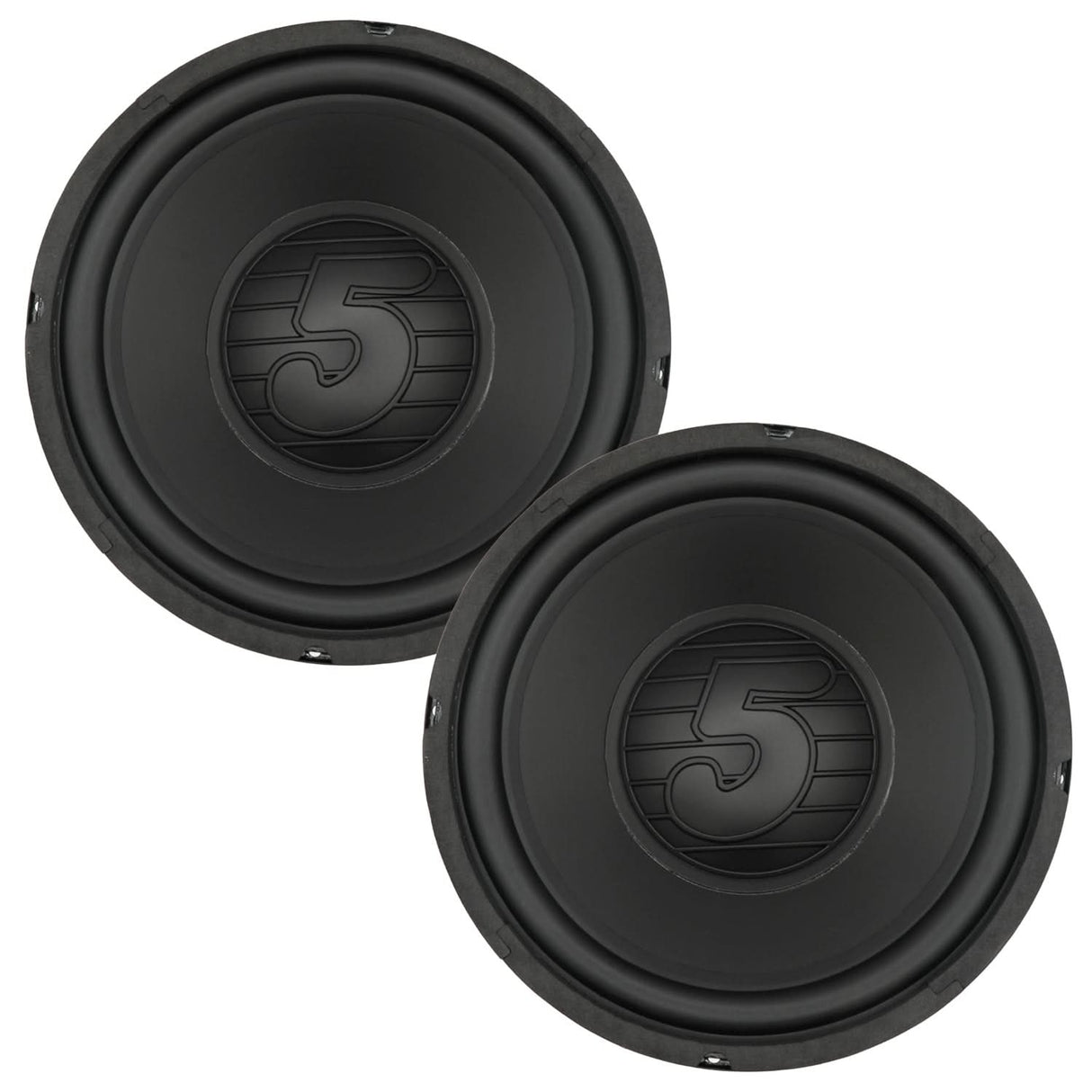 5 Core 10 Inch Woofer Pair 300W Car Subwoofer 4Ohm Replacement Deep Sub w Poly Cone