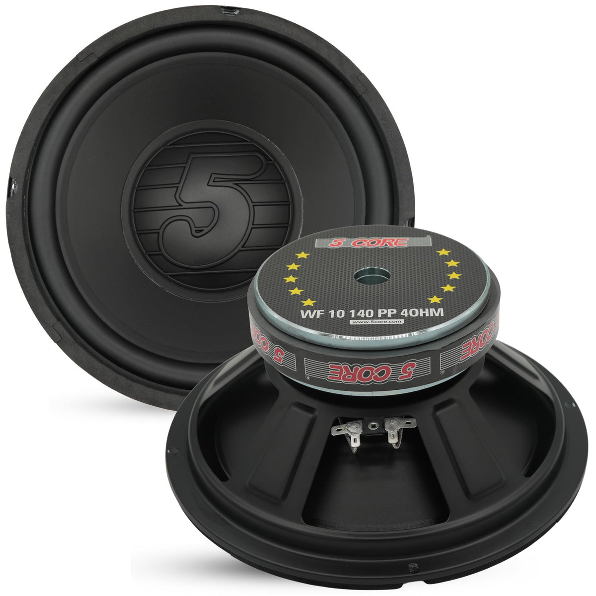5 Core Car Subwoofer 10 Inch Speaker 300W Loud Audio 4Ohm Deep Bass Woofer