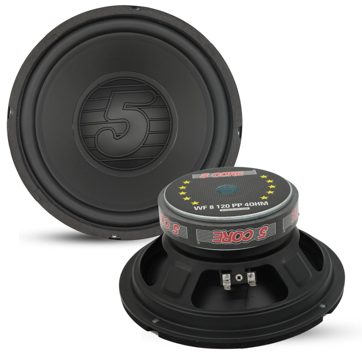 5 Core 8 Inch Woofer 200W Car Subwoofer 4Ohm Replacement Deep Sub w Poly Cone