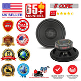 5 Core 8 Inch Woofer Pair 200W Car Subwoofer 4Ohm Replacement Deep Sub w Poly Cone