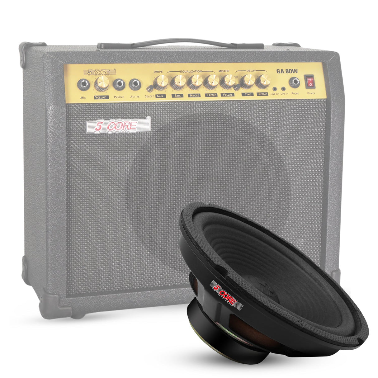 5 Core 8 Inch Guitar Amp Woofer Replacement Speaker 100W 4 Ohm for Electric Guitar Cabinets