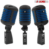 5Core Vintage Microphone Classic Dynamic Professional XLR Studio Retro Style Mic Blue
