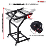 Angle adjustable top platform for optimal positioning of equipment and comfortable use